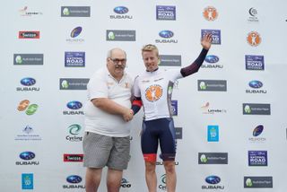 Cyrus Monk of Pat's Veg in the classification jersey