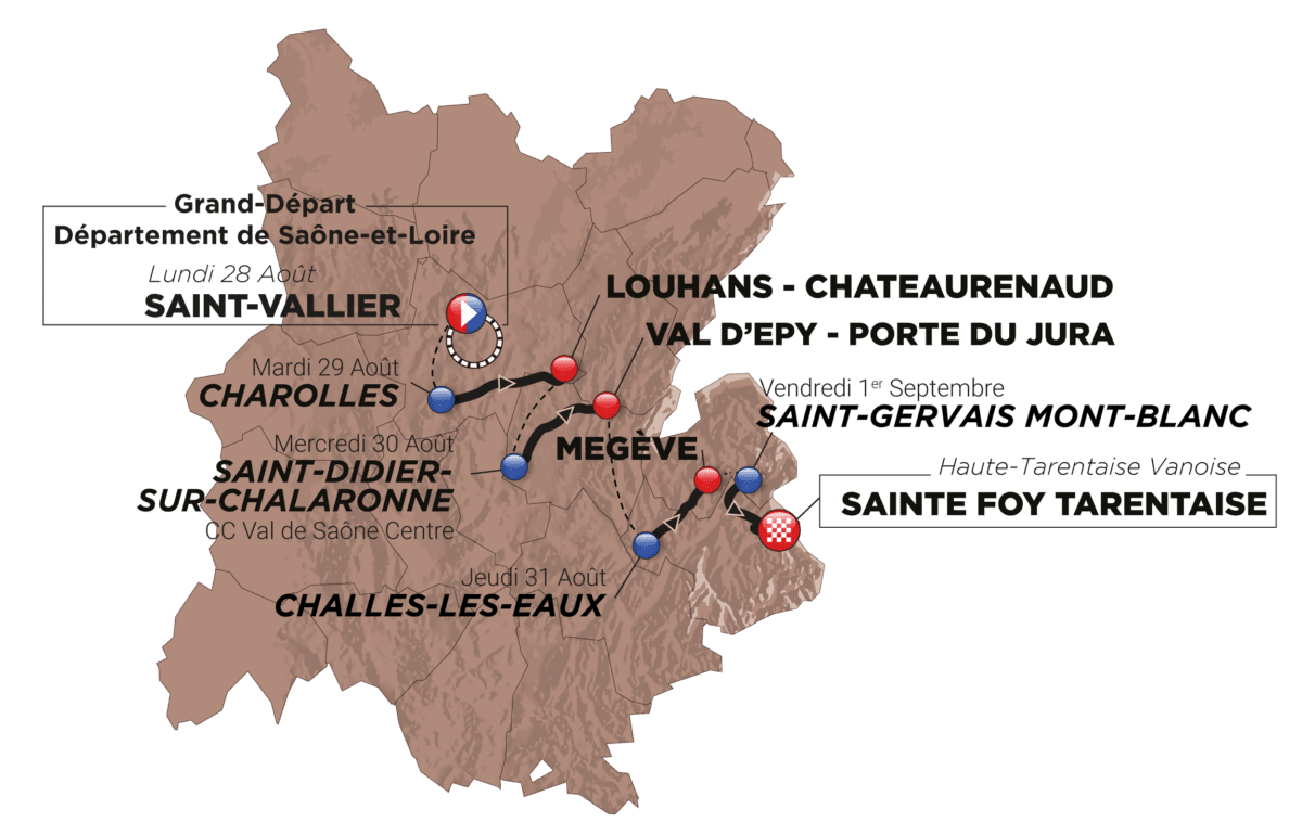 Route of the 2023 Tour de l&#039;Avenir Femmes