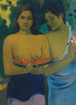 Two Tahitian Women by Paul Gauguin