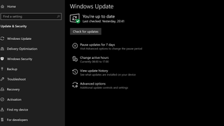 A screenshot of the Windows Update menu in Windows 11 and Windows 10