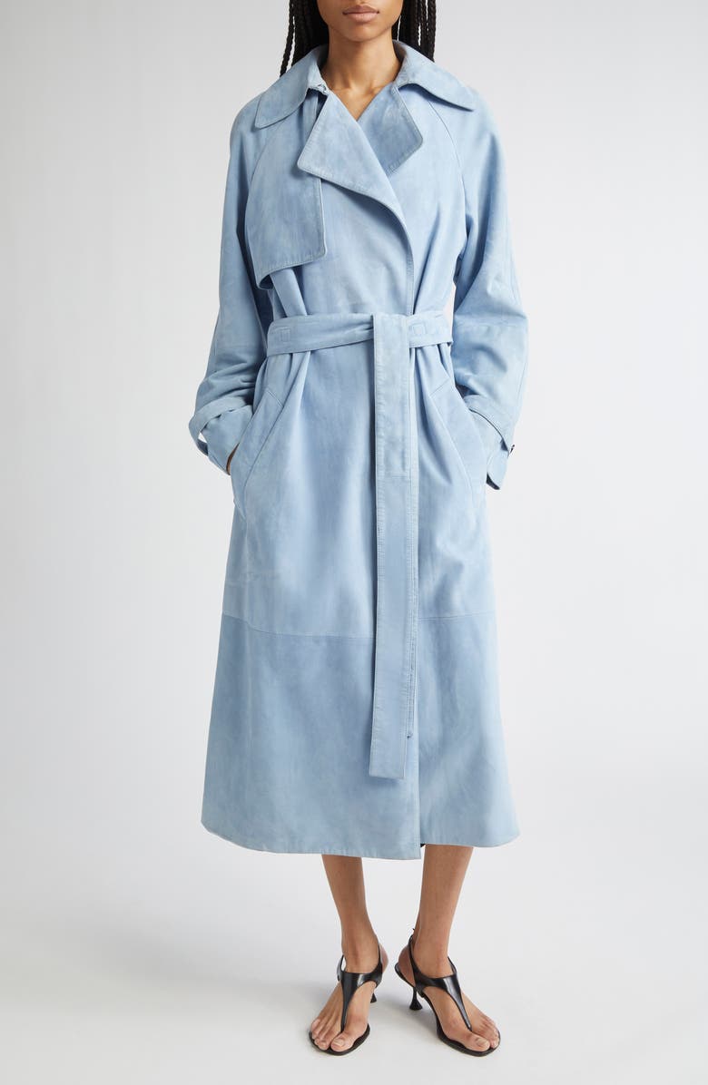 Ramona Belted Suede Trench Coat