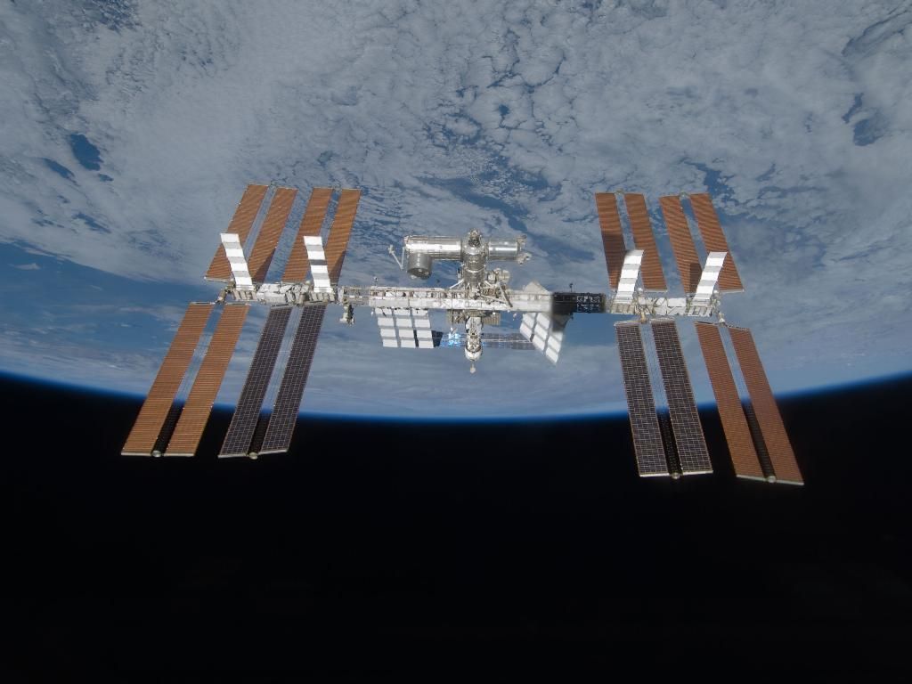 Considering its tenure in space, the International Space Station is surprisingly dust-free. Credit: NASA