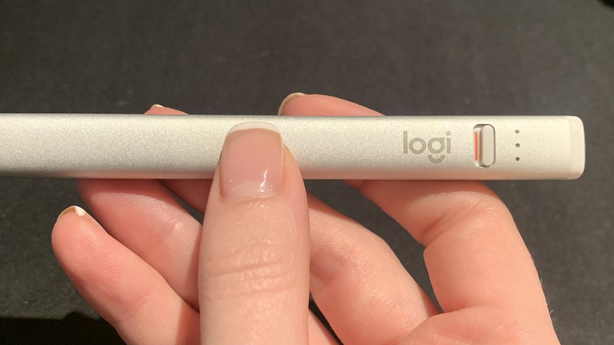 A Logitech Crayon stylus