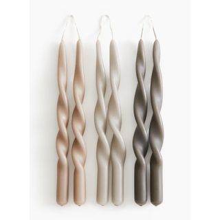 6-pack Spiral Taper Candles