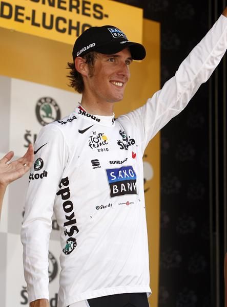 Andy Schleck (Saxo Bank) will switch to wearing the white jersey of the best young rider