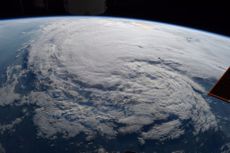 A view of tropical storm Harvey taken from the International Space Station and posted on Twitter by NASA astronaut Randy Bresnik. 