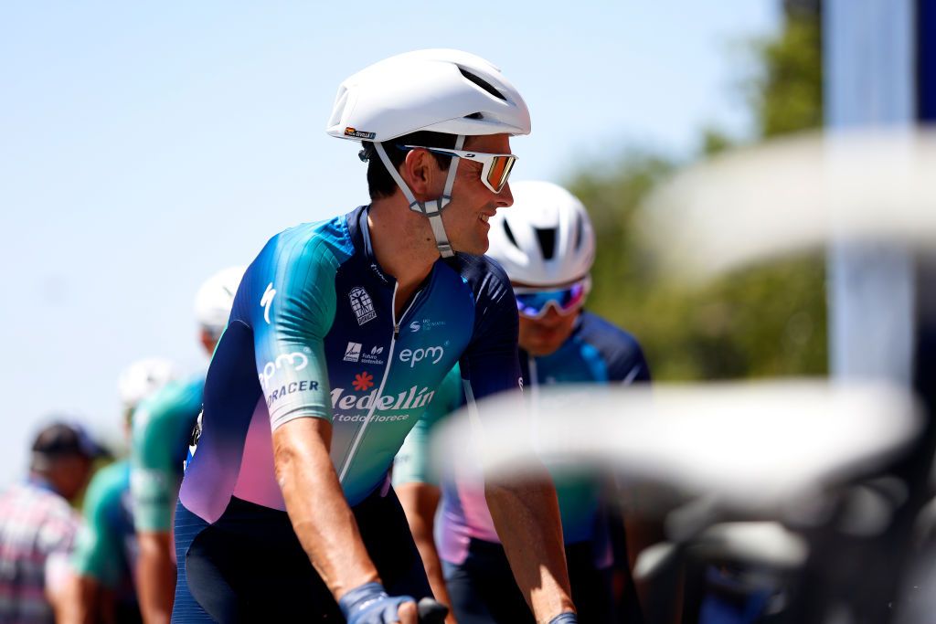 SAN JUAN ARGENTINA JANUARY 22 Oscar Sevilla of Spain and Team Medellin EPM prior to the 39th Vuelta a San Juan International 2023 Stage 1 a 1439km stage from San Juan to San Juan on January 22 2023 in San Juan Argentina Photo by Maximiliano BlancoGetty Images