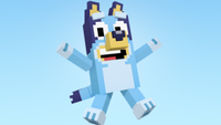 Bluey as depicted in Minecraft