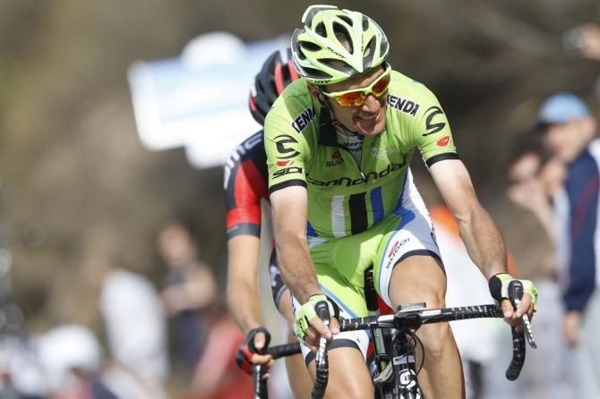 Ivan Basso (Cannondale) lost further time on the climb