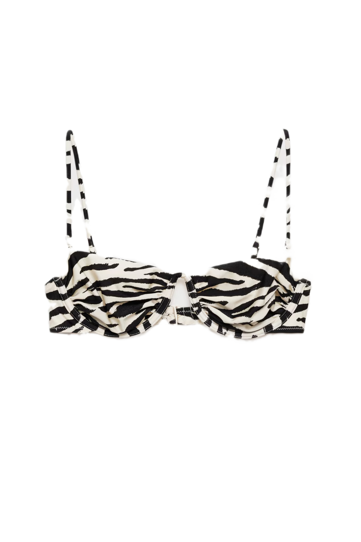 Zebra-Print Underwired Bikini Top Mango