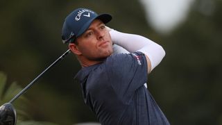 Max Greyserman takes a shot at the Wyndham Championship