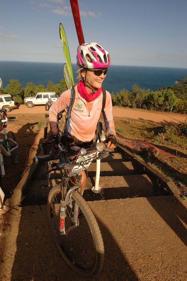 Sharman Parr finishes the stage.