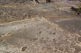 Kilauea footprints