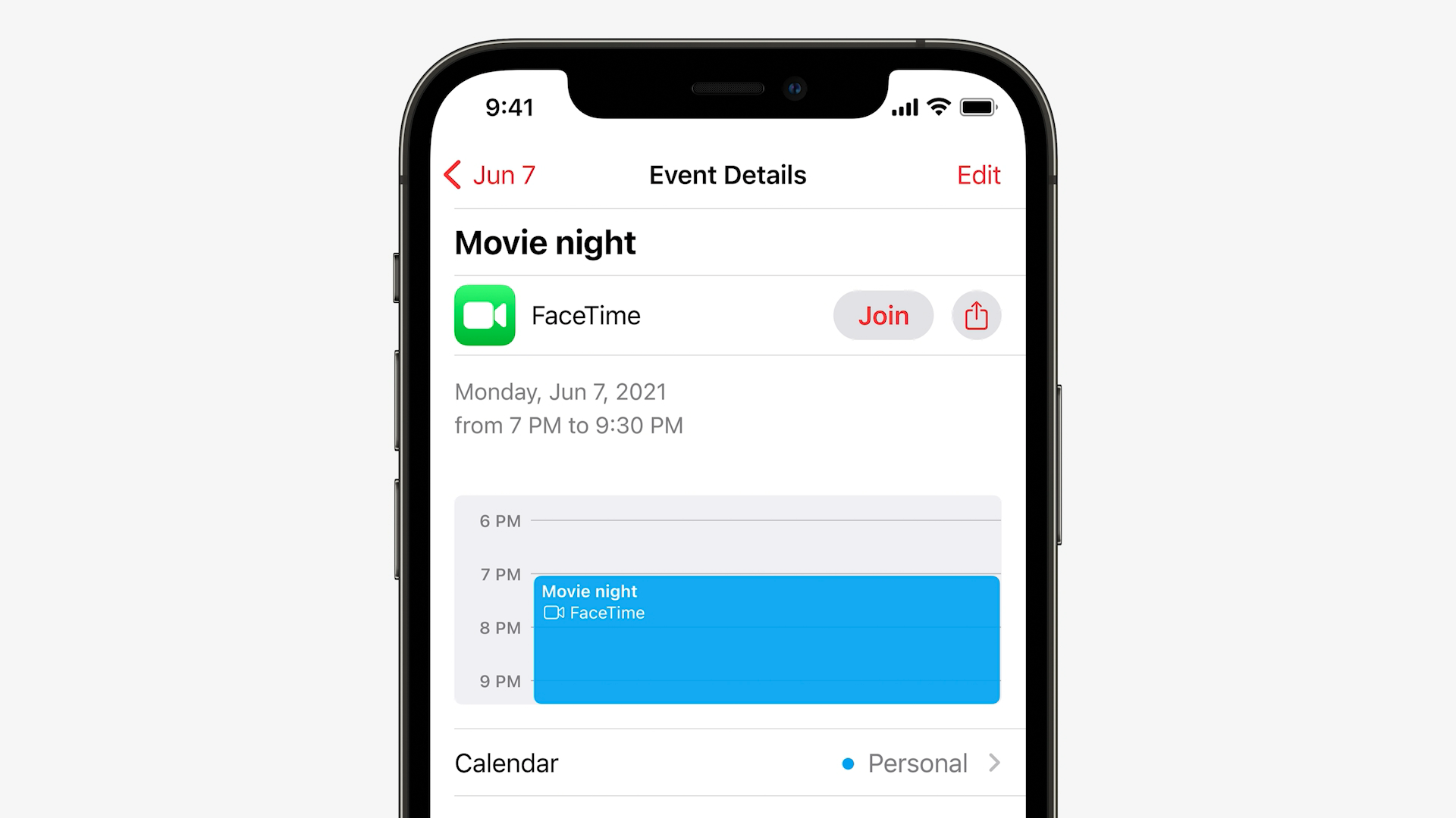 FaceTime-Verbindung auf einem iPhone in iOS 15