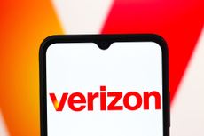 Verizon logo displayed on a mobile phone