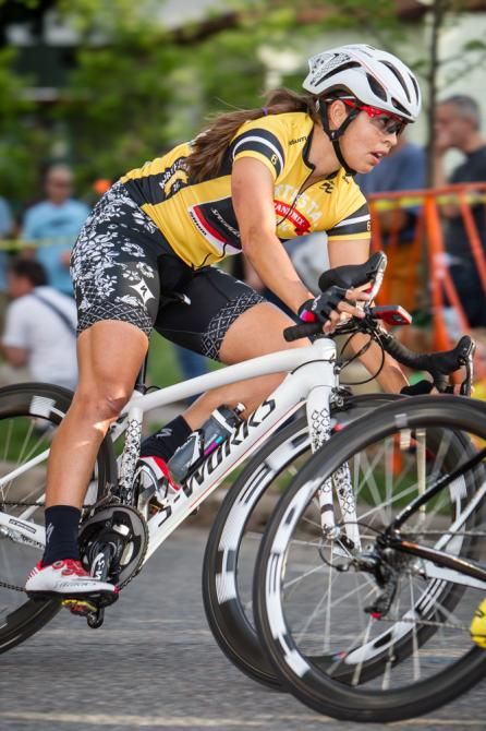 Carmen Small (Specialized-Lululemon) stayed out of troubles during the crash-marred criterium.