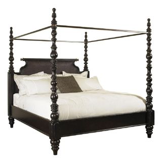kathy kuo black four poster french bed