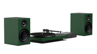 Pro-Ject Colourful Audio System E with turntable and speakers