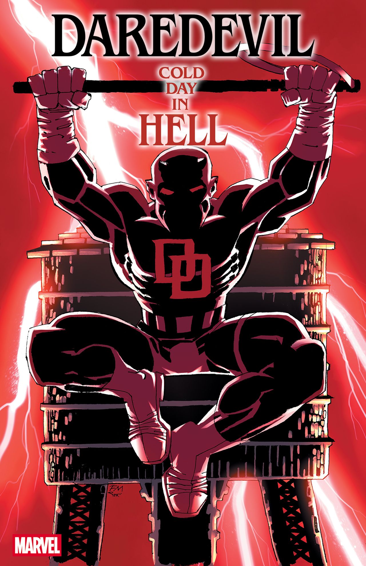 Frank Miller's variant cover for Daredevil: Cold Day in Hell #1.