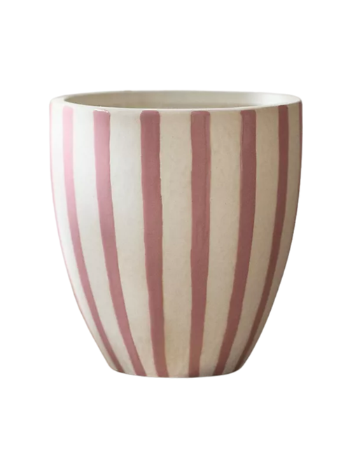 Striped Ceramic Waste Bin