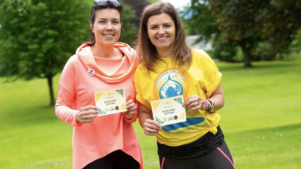 Scottish Walking Awards winner Magdalena Augustyn-Lygas - on left.