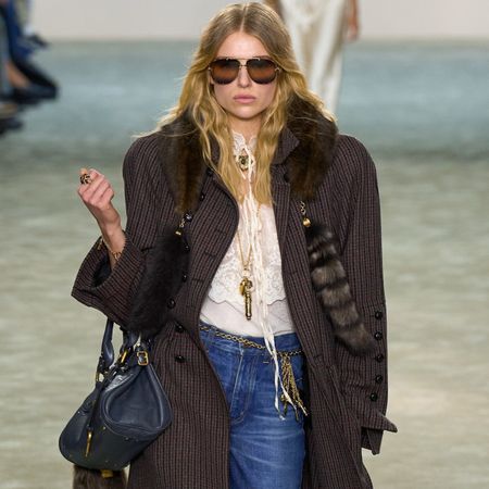 A model from Chloé's fall/winter 2025 show.