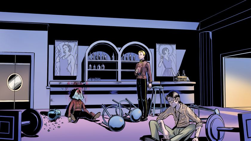 A screenshot from Confidential Killings showing a corpse in an upmarket bar