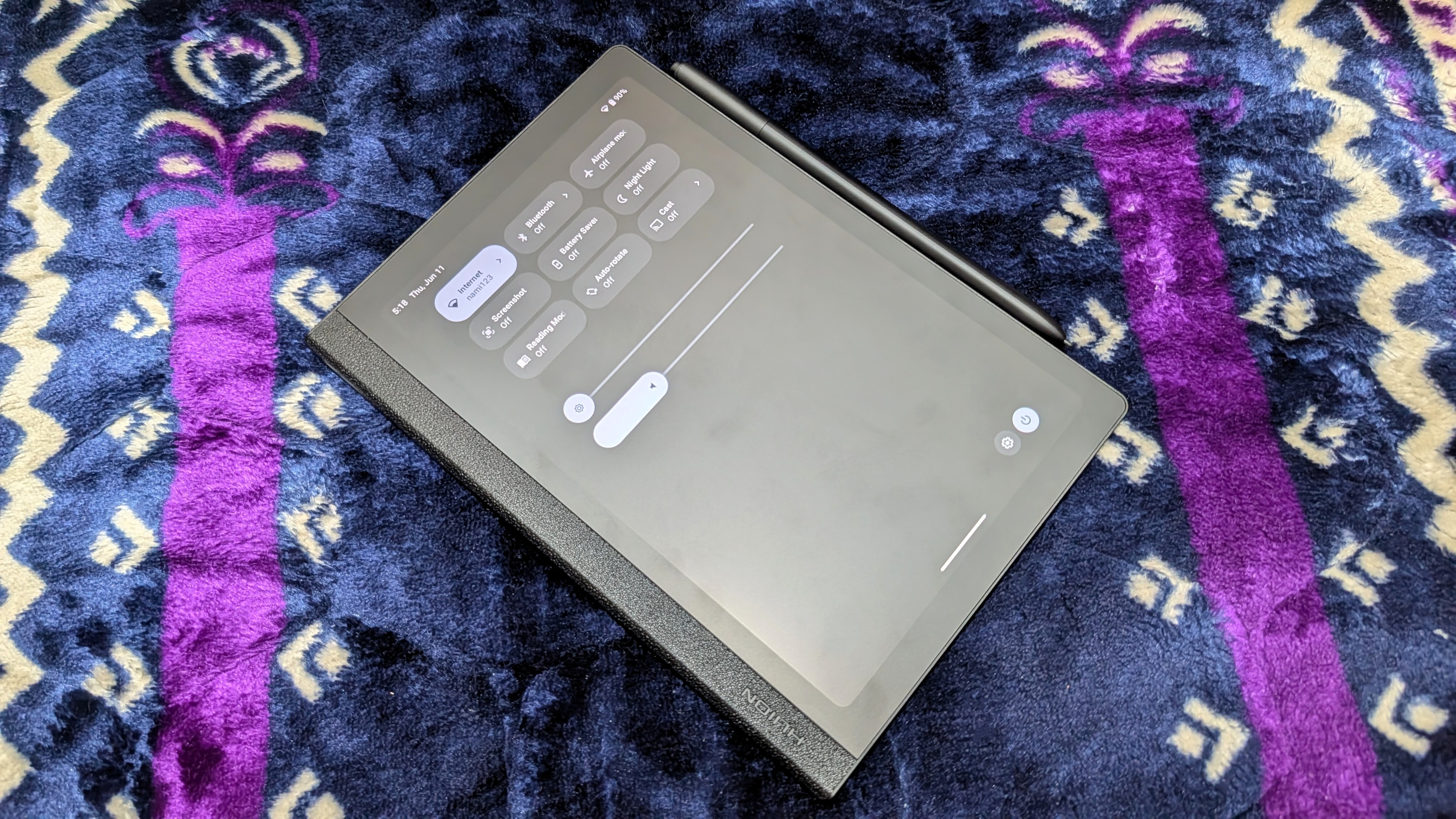Huion Note E Android tablet with a stylus and paper-like display
