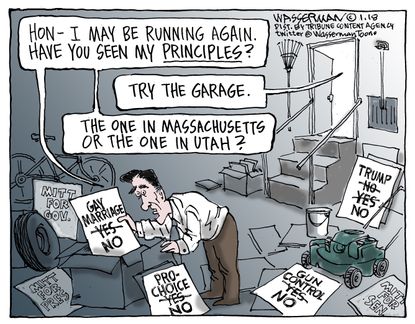 Political cartoon U.S. Mitt Romney Utah Senate