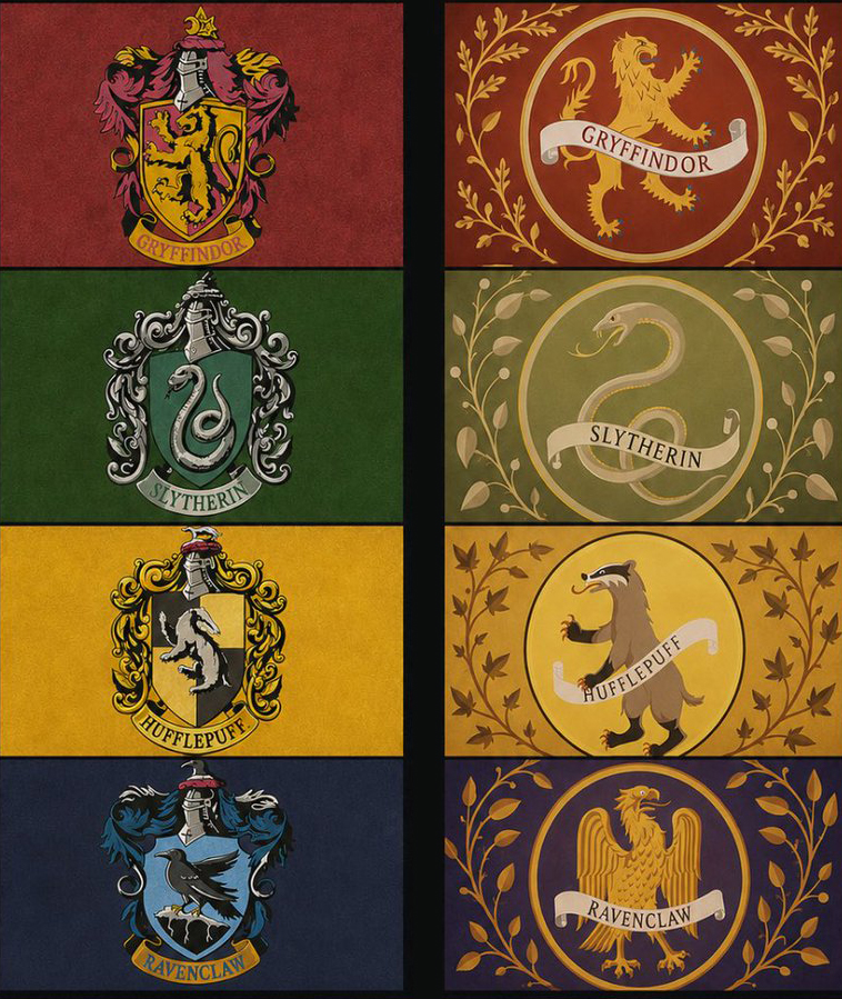 Old and new Hogwarts logos from the HBO Harry Potter series