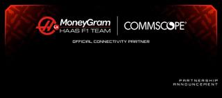 MoneyGram Haas F1 Team and CommScope logos