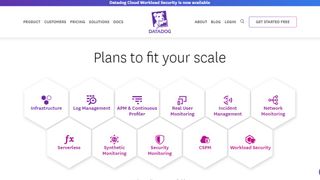 Website screenshot for Datadog