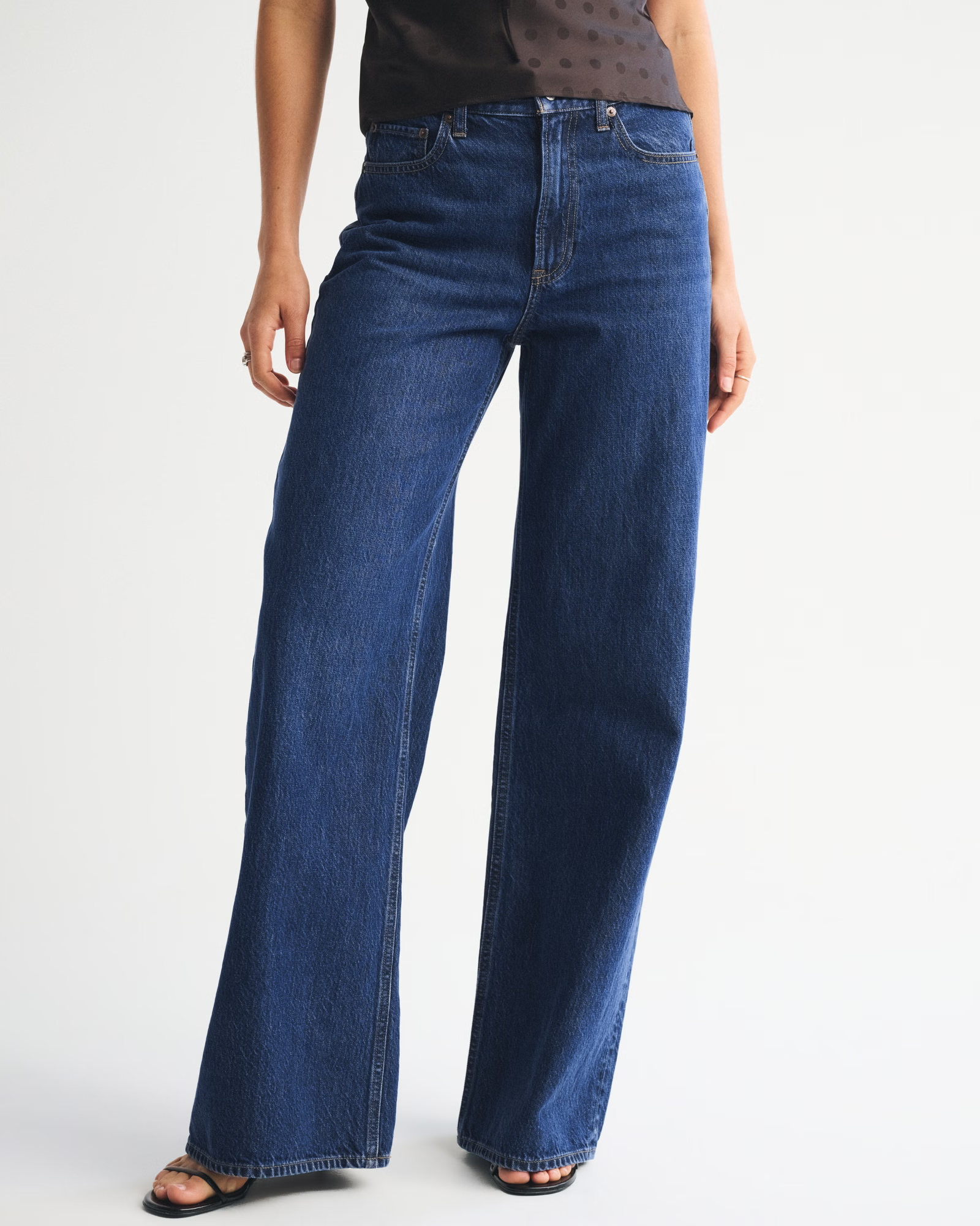 Abercrombie, High Rise Wide Leg Jean