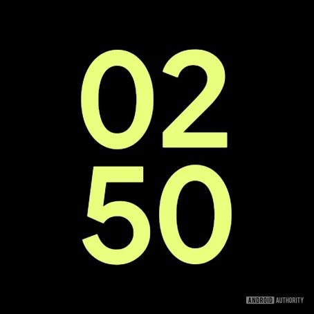 Pixel Watch 2 watch face showing the time only