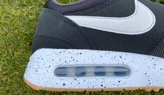 The heel of the Nike Air Max 1 '86 OG G Golf Shoe