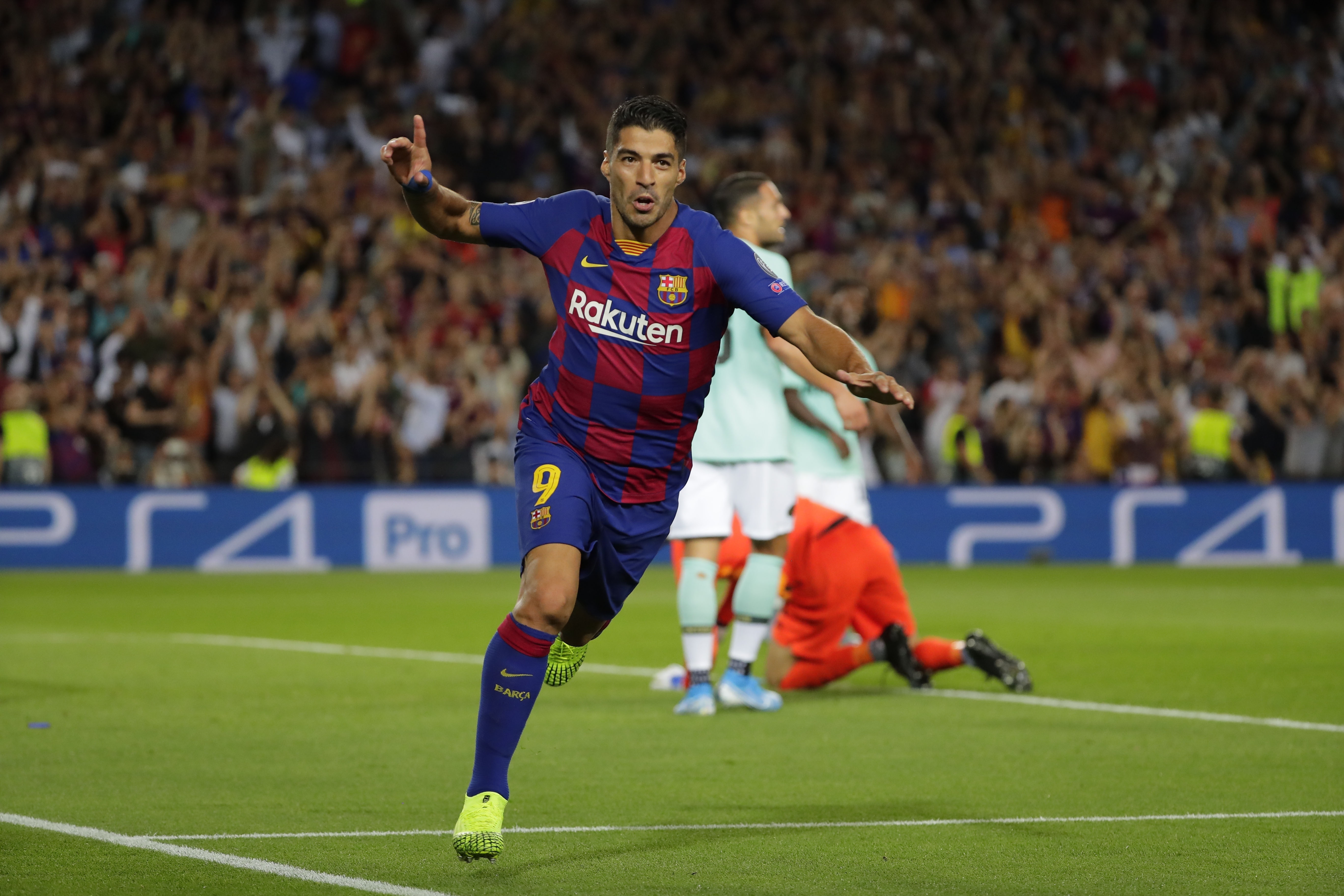 Luis Suarez scored twice for Barcelona