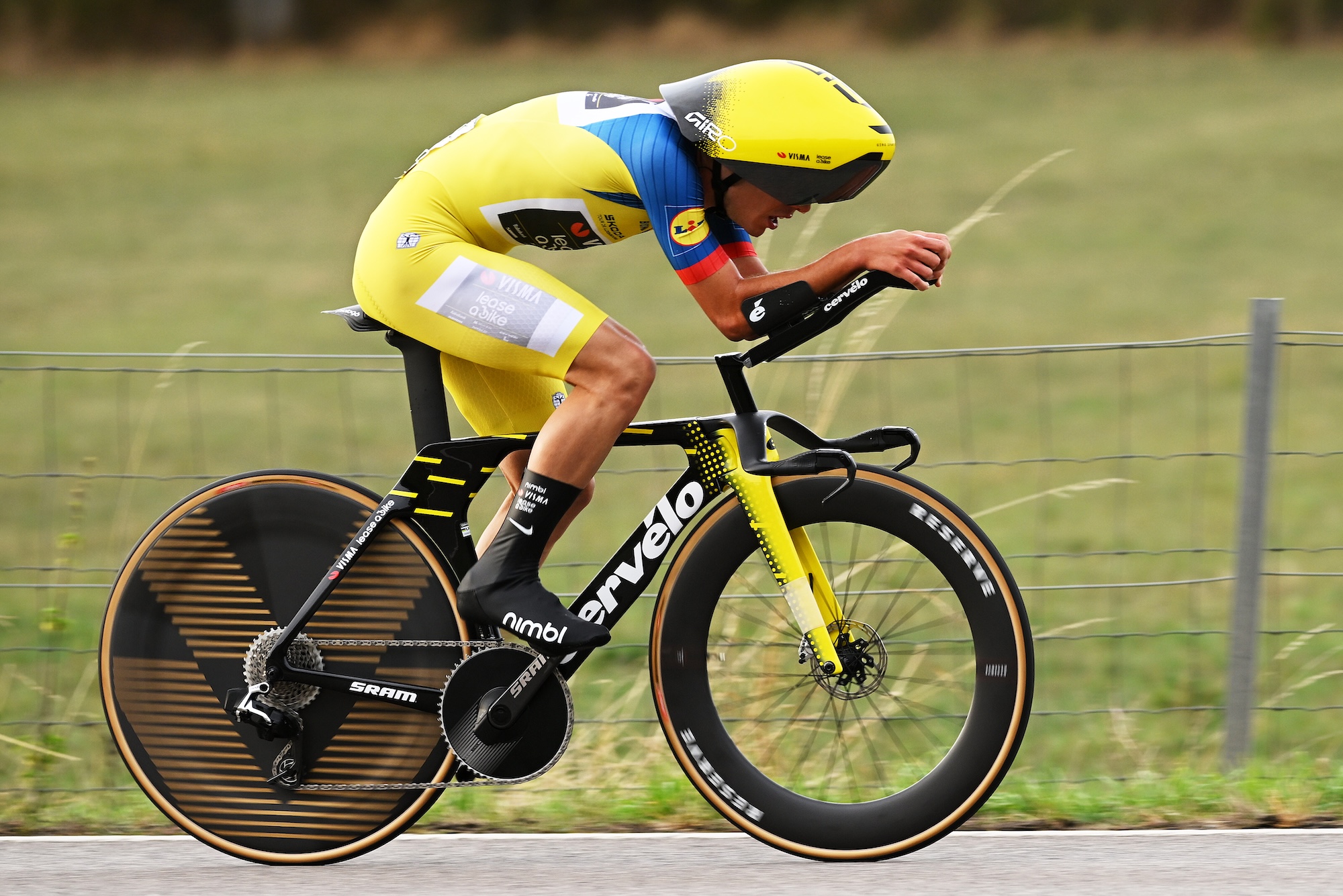 Davide Piganzoli (Visma-Lease a Bike) set the fastest time on stage 4, the individual time trial, of the Tour de Luxembourg