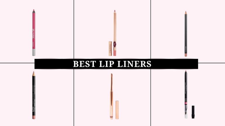 best lip liners collage of Charlotte Tilbury, NYX, and other brands