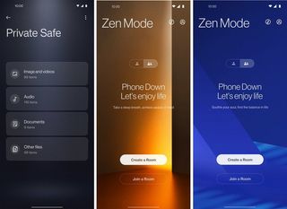 OxygenOS 12 Private Mode Zen Mode