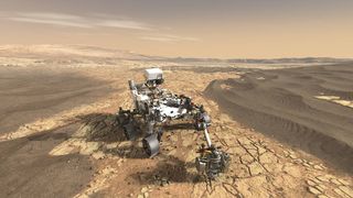 An illustration of what NASA’s Mars 2020 rover would look like, set to be launched in 2020. Its mission is to seek signs of habitable conditions on Mars (Image credit: NASA)