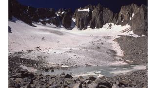 Palisade Glacier on the ascent to Middle Palisade in California
