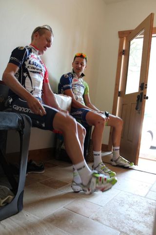 Duggan and King before a training ride
