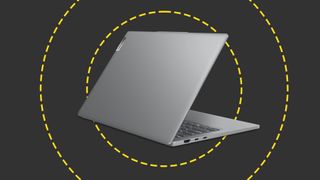 The Lenovo IdeaPad Slim 3i Chromebook 14 on the ITPro background