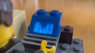 Doom running on a Lego brick console.