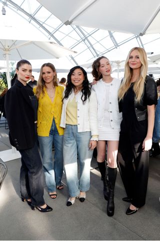 a group of actors including Awkwafina, Kristen Bell, and Havana Rose Liu at a Chanel Academy Museum luncheon