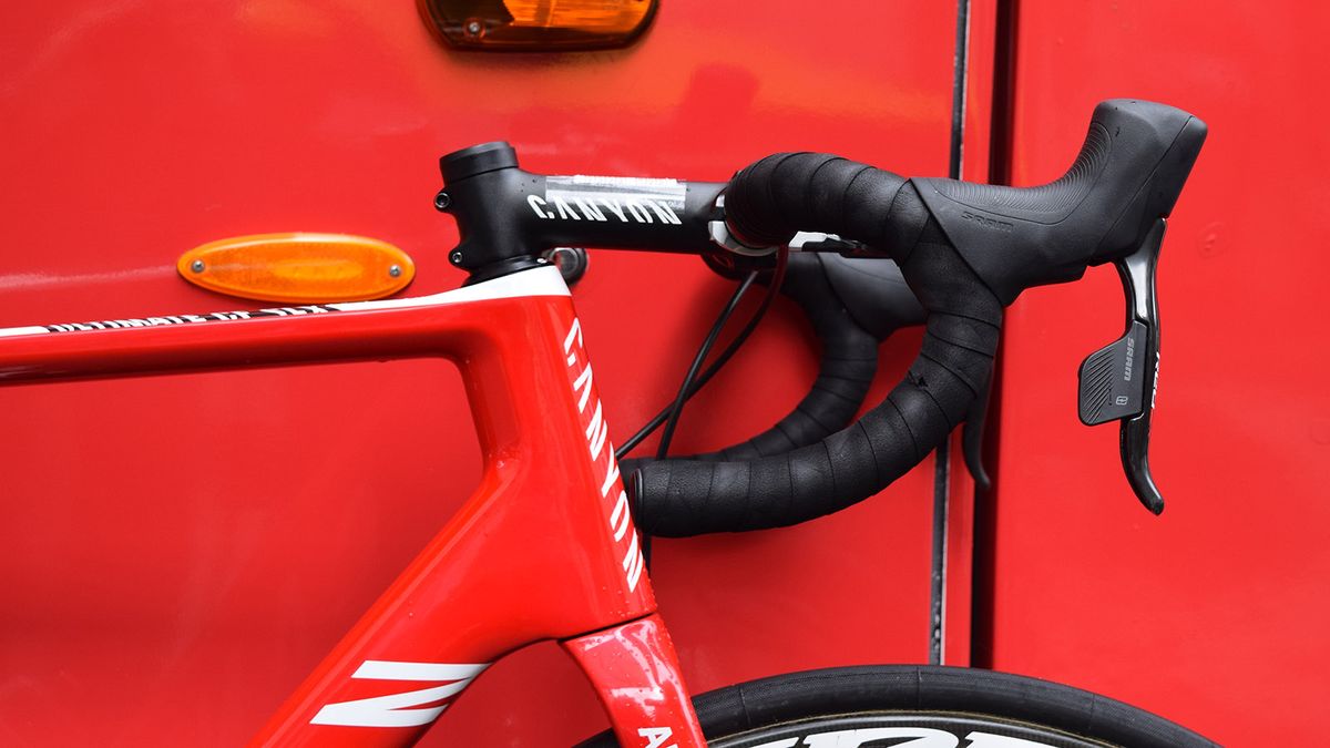 Hydraulic disc brakes result in visibly larger hoods on the usually svelte eTap levers