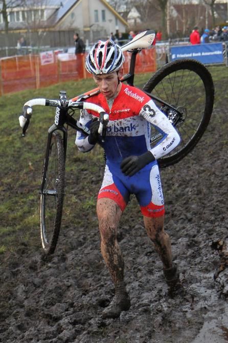 Lars van der Haar in the mud