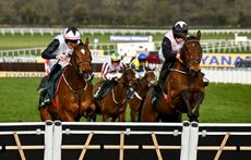 Bob Olinger and Rachael Blackmore en-route to winning the 2025 Stayers&rsquo; Hurdle at the Cheltenham Festival