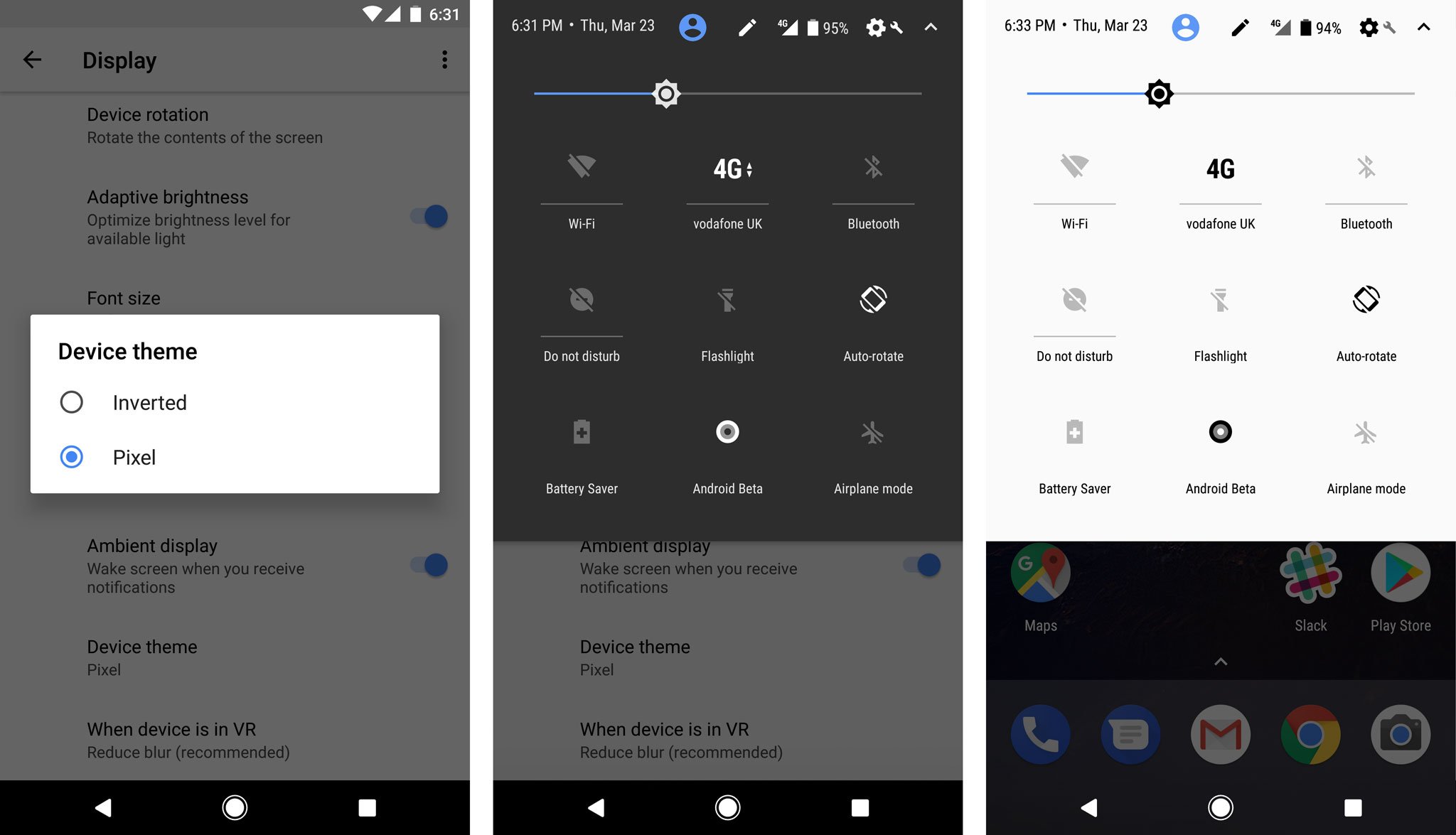 Android auto generated rro. Android theme screen.