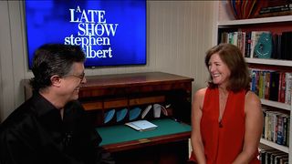 Stephen and Evie Colbert on 'The Late Show' 